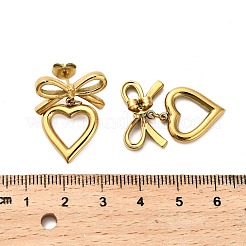 Pendientes colgantes de acero inoxidable 304&nbsp;LS-EJEW-Q040-02A-G