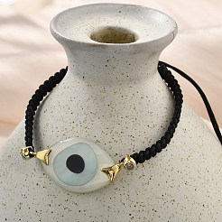 Böser Blick Acryl-Gliederarmbänder&nbsp;BJEW-U027-01G
