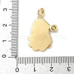 Pendentifs de Noël en laiton émaillé&nbsp;KK-K305-08D-G
