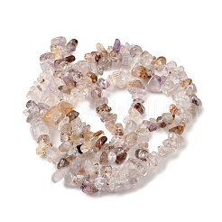 Chapelets de perles en quartz lodolite naturel&nbsp;G-H315-A01-01