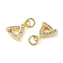 Pendentifs avec zircon cubiques à micro-pavés en laiton&nbsp;KK-E048-07G
