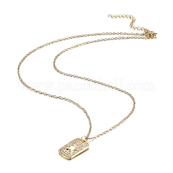 Colliers à pendentif en zircone cubique transparent micro pavé en laiton&nbsp;NJEW-H100-09G
