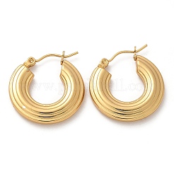 Pendientes de aro de acero inoxidable 304 para mujer&nbsp;EJEW-L296-041G