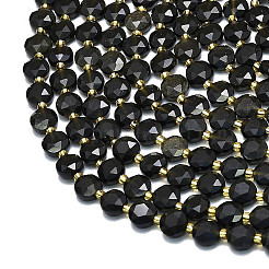 Natürliche goldenen Glanz Obsidian Perlen Stränge&nbsp;G-C116-A56-02
