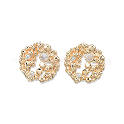 Boucles d'oreilles à tiges de fleurs en zircone cubique transparente&nbsp;EJEW-N012-48LG