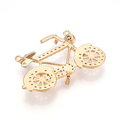 Pendentifs avec zircon cubiques à micro-pavés en laiton&nbsp;ZIRC-T016-11