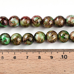 Perline di vetro vernice cottura fili&nbsp;DGLA-N003-10mm-B07