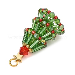 Weihnachtsanhänger aus Messing und Glasperlen&nbsp;PALLOY-MZ01449