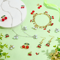 40 pendentif en alliage émail rouge et alliage strass&nbsp;FIND-PH0060-34