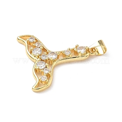 Pendentifs avec zircon cubiques à micro-pavés en laiton&nbsp;KK-D426-07G