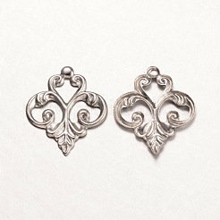 Pendentifs en filigrane en acier inoxydable chirurgical 316 résistant au ternissement&nbsp;X-STAS-K096-36P