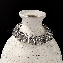 304 Edelstahl Kugelringe Gliederarmbänder für Damen&nbsp;BJEW-F488-17P
