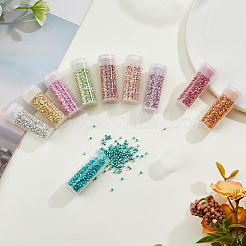 50g 10 Farben Zylinderförmig Saatperlen Perlen&nbsp;SEED-DC0001-11