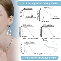10 paio di ganci per orecchini in argento sterling&nbsp;STER-BBC0006-08