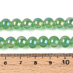 Chapelets de perles en verre d'imitation jade électrolytique&nbsp;GLAA-T032-J8mm-AB05