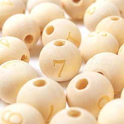 100pcs 10 Stil unvollendete europäische Naturholzperlen&nbsp;WOOD-LS0001-02