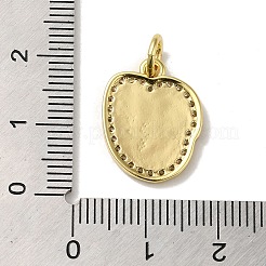 Ottone micro spianare pendenti zirconi&nbsp;KK-K354-02G-U