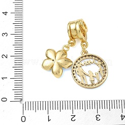 Colgantes de circonita cúbica transparente con micropavé de latón para el día de la madre&nbsp;CU-CBA4231-02D-G