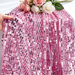 Tejidos de lentejuelas reversibles de poliéster&nbsp;DIY-WH0786-70