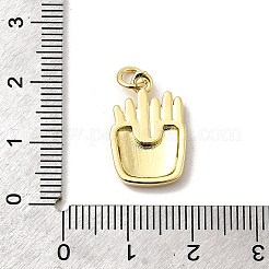 Emaille-Anhänger aus Messing mit Gestellbeschichtung&nbsp;KK-A268-02A-G