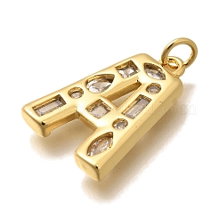 Pendenti in zirconi cubici trasparenti in micro pavè di ottone&nbsp;KK-G521-01G-A