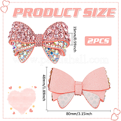 2 Stück Polyester-Schuhdekoration mit Schleife&nbsp;AJEW-FG0003-77