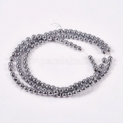 Electroplate non magnetici ematite sintetico fili di perline&nbsp;X-G-J169A-3mm-02