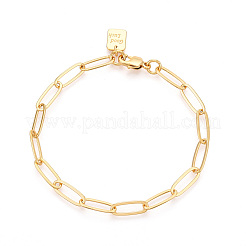 Messing-Büroklammer-Kettenarmbänder für Frauen&nbsp;BJEW-N032-07A-G