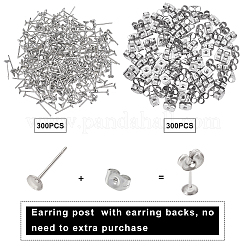Ohrstecker-BeZubehör aus Edelstahl 304&nbsp;STAS-UN0006-18P