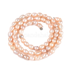 Hebras de perlas nucleadas naturales&nbsp;PEAR-N012-02Q-02