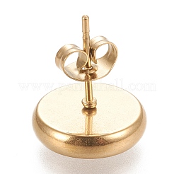 Boucles d'oreilles à tige en acier inoxydable 304 avec placage ionique (IP)&nbsp;STAS-K202-05D-G