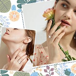 6 Stück 3 Farben Messing Micro Pave Zirkonia offene Manschette Fingerring Einstellungen&nbsp;FIND-CA0004-68