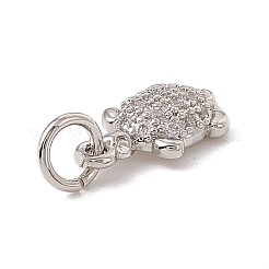 Breloques en laiton avec zircone cubique de micro pave&nbsp;ZIRC-F132-30P