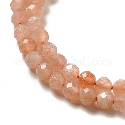 Natürliche Pfirsichmondstein Perlen Stränge&nbsp;G-J400-E16-02-3MM-01
