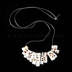 Brins de perles graduées en coquillage conus eburneus naturel rectangle&nbsp;SSHEL-P002-05A