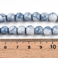 Chapelet de perles en verre baking paint&nbsp;DGLA-N003-8mm-C07