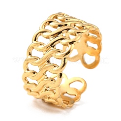Ionenplattierung (IP) 304 Edelstahl-Fingerringe&nbsp;RJEW-L102-38G