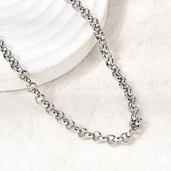4.5 mm 201 Edelstahl-Rolo-Ketten für Unisex&nbsp;NJEW-K302-09P