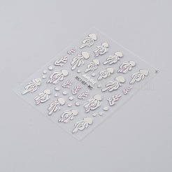 Nagelkunstaufkleber aus Kunststoff mit Prägung „Meerestiere“&nbsp;MRMJ-WH20004-04B