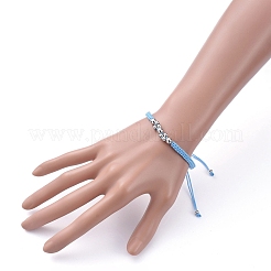 Bracciali di perline intrecciati con fili di nylon regolabili&nbsp;BJEW-JB05289-02