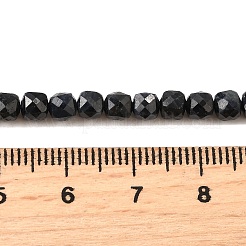 Natürliche schwarze Saphirperlenstränge&nbsp;G-G259-C02-4x4mm
