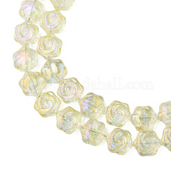 Chapelets de perles en verre électroplaqué&nbsp;EGLA-N008-018-D01