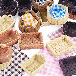 18 pz 9 stili di ornamenti in miniatura in resina per cestini rettangolari&nbsp;DIY-TA0015-49