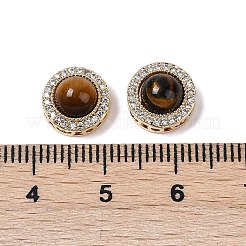 Messing mit Zirkonia und Tigerauge&nbsp;KK-Q030-16G