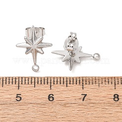 Pendientes de botón de acero inoxidable 304&nbsp;STAS-K291-13B-P