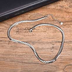 Collares de cadenas de eslabones cubanos de acero inoxidable&nbsp;PW-WGE1B56-01
