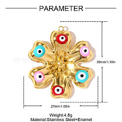 304 Edelstahl-Emaille-Anhänger&nbsp;STAS-OY010-53G