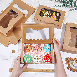 Faltbare Mini-Kuchenschachteln aus Kraftpapier&nbsp;CON-WH0106-07