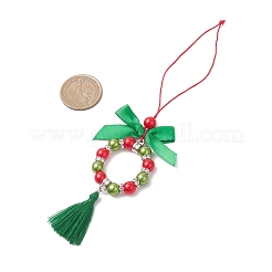 Ghirlanda natalizia in plastica ABS con perle finte&nbsp;HJEW-JM04281