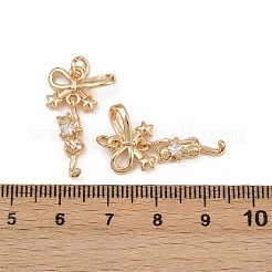 Ottone micro spianare pendenti zirconi&nbsp;KK-K407-01G